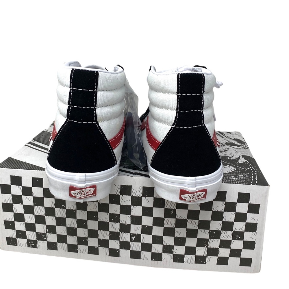VANS Sk8-Hi Skate Shoes Men’s Size White Black Canvas Suede Sneakers VN0A5FCC458 - Picture 6 of 9